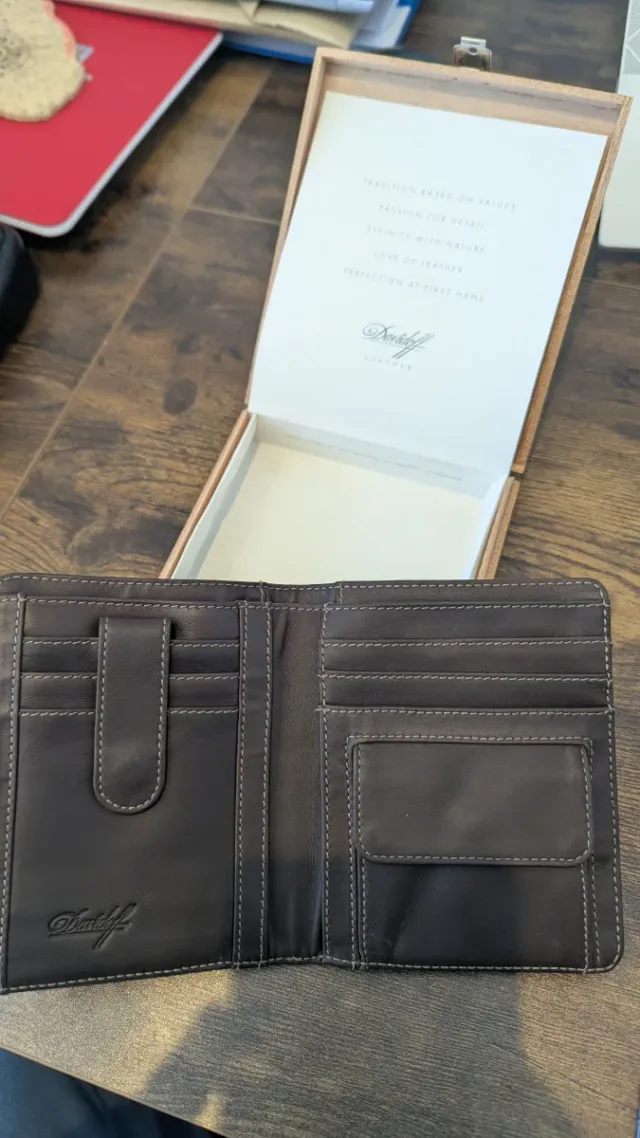 Cartera Davidoff Marrón Piel