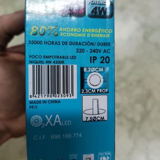 Faretto LED da incasso 4W Nichel