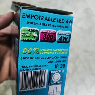 Faretto LED da incasso 4W Nichel