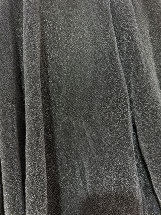 Jersey cuello alto plateado brillante talla XL ,