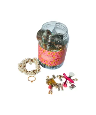Tarro grande de joyas usadas