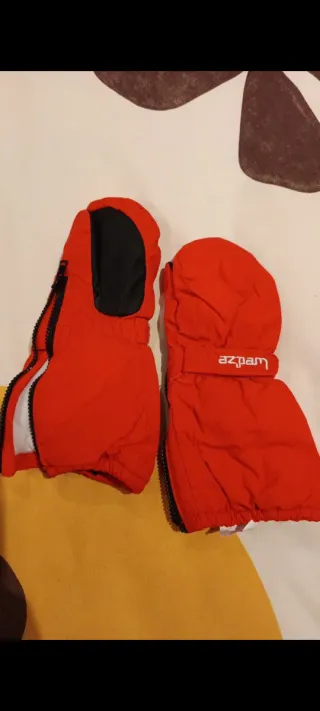 Manoplas Nieve Infantil Rojas