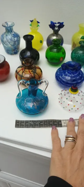 Collezione Vasi Murano Vetro Blu Trasparente