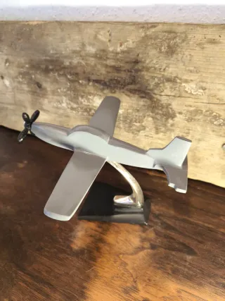 Maqueta escultura avión vintage pisapapeles