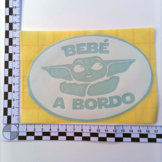 Pegatina bebé a bordo Baby Yoda