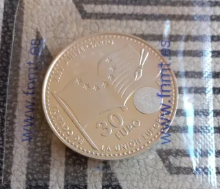 Moneda Plata 30 Euro. No envío