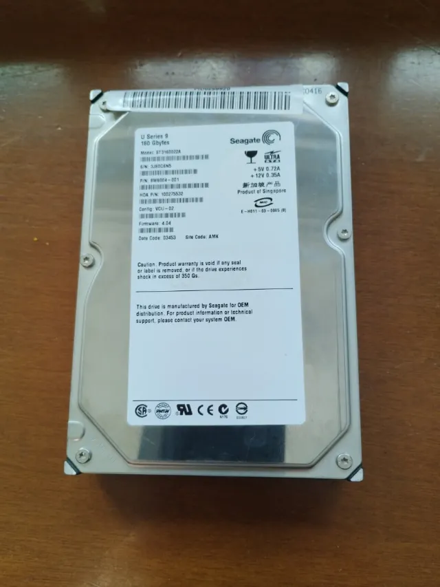 Disco Duro Seagate U Series 9 160GB