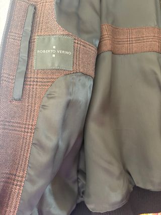 Chaqueta Roberto Verino cuadros marrón y negro