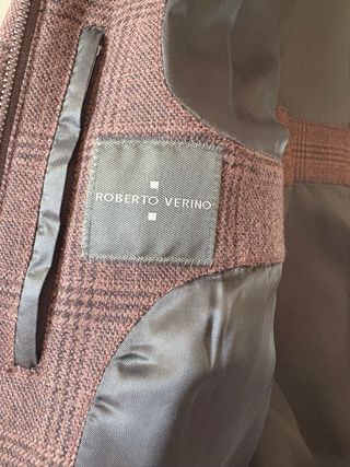Chaqueta Roberto Verino cuadros marrón y negro