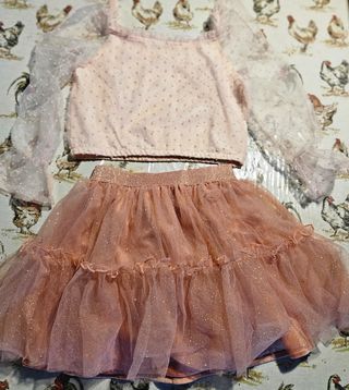 Completo bambina maglia e gonna