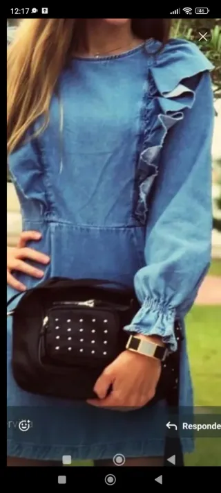 Vestido tejano con volantes