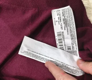 Jersey Mango cuello vuelto granate