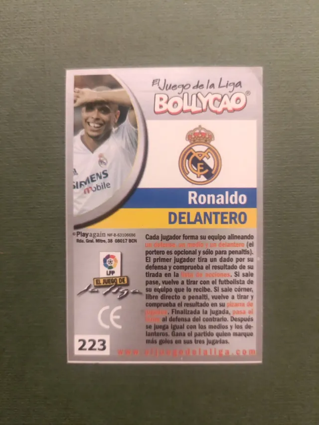 Cromo Ronaldo Bollycao El Juego de la Liga