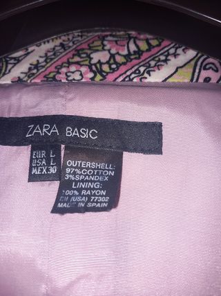Chaqueta Zara Estampada Multicolor