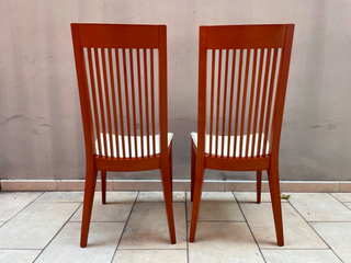 6 sedie vero legno massello e cuoio