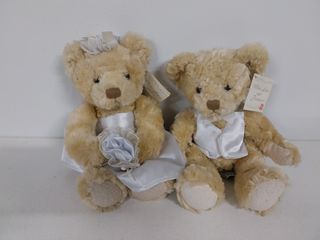 Pareja Osos Peluche Novios Vestidos Ceremonia