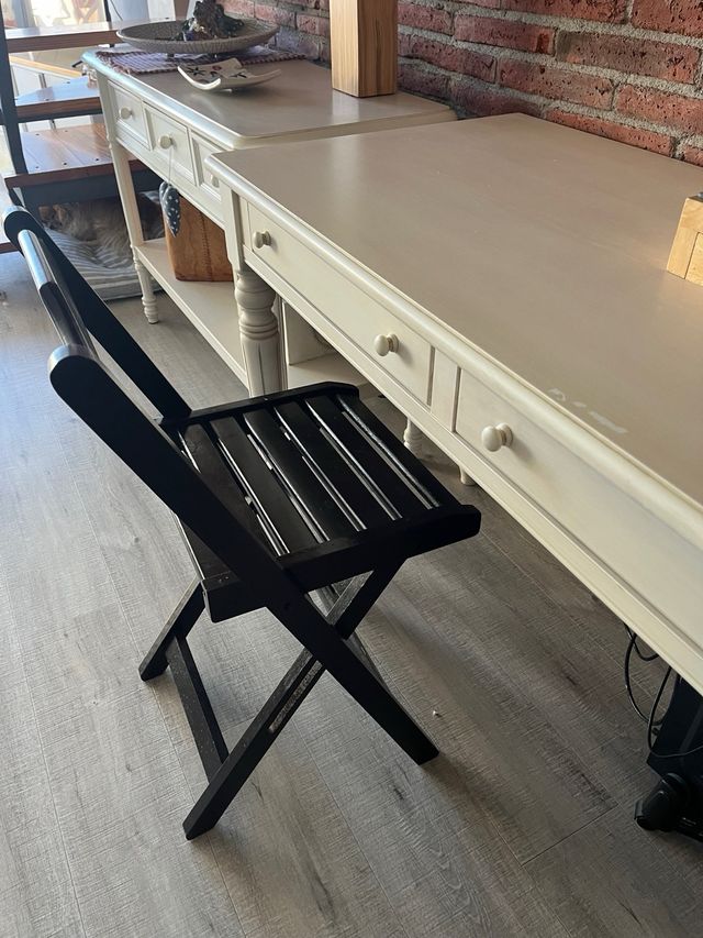 Silla plegable de madera maciza