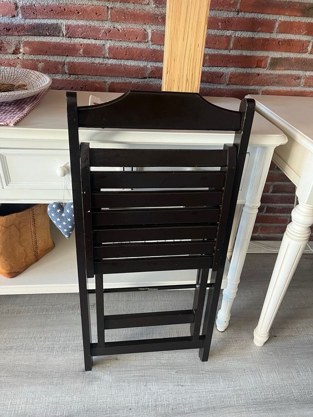 Silla plegable de madera maciza