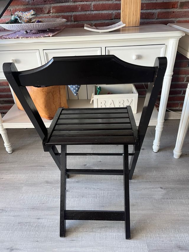 Silla plegable de madera maciza