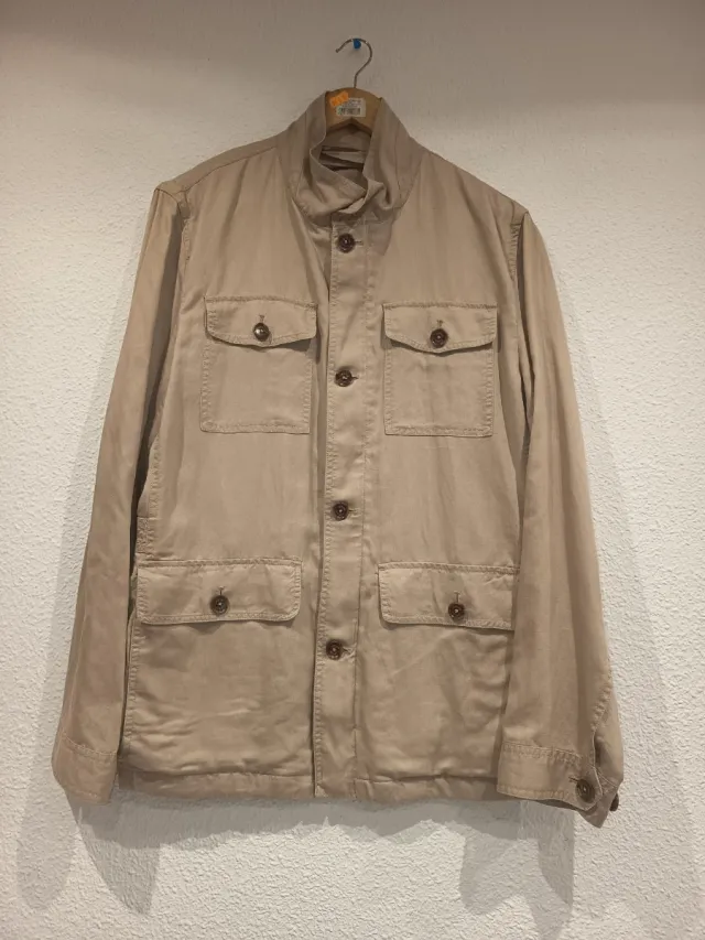Parka Cortefiel Talla M Beige Hombre.Un solo uso