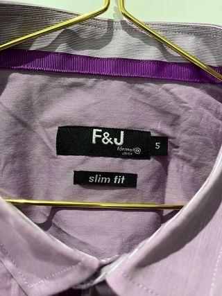 Camisa morada F&J Slim Fit Talla 5