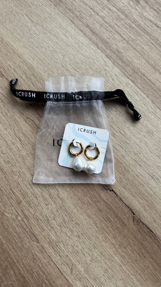 Orecchini perla placcati oro 18k nuovi