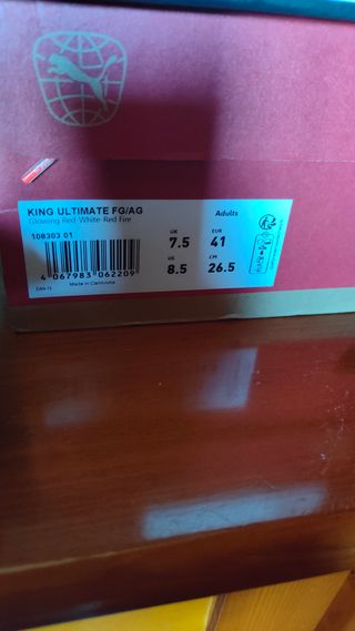 Botas Fútbol Puma King Ultimate FG/AG. Talla 41