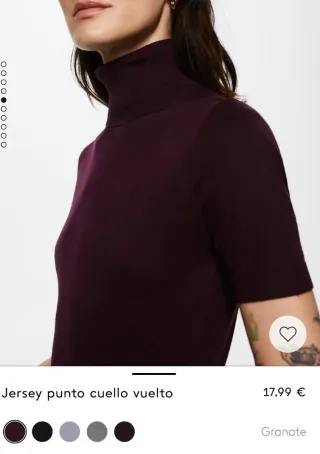 Jersey Mango Negro Cuello Alto Manga Corta