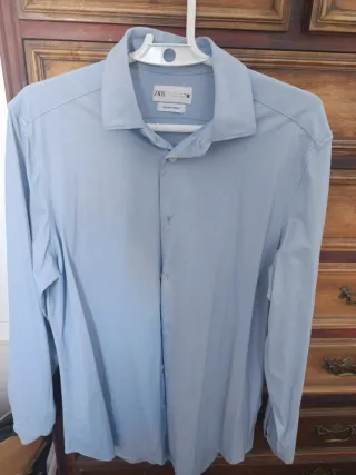 Camisa Zara Hombre Talla S Azul