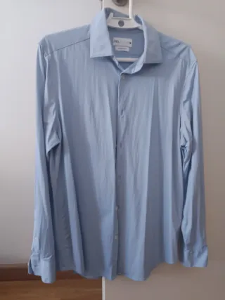 Camisa Zara Hombre Talla S Azul
