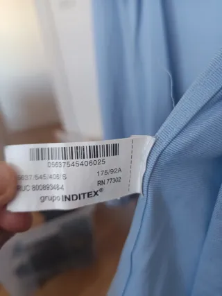 Camisa Zara Hombre Talla S Azul