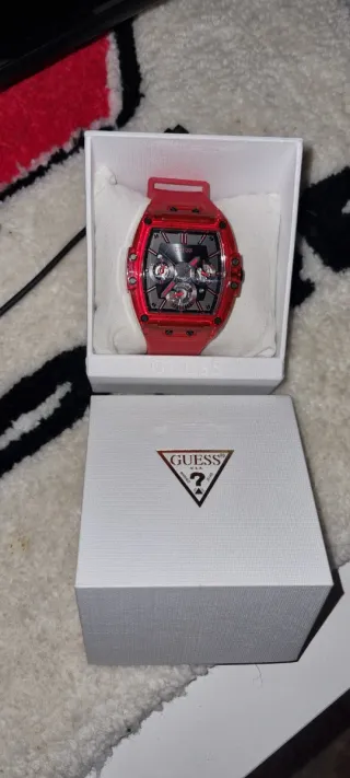 Reloj Guess Hombre Rojo y Negro