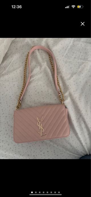 Bolso Yves Saint Laurent Rosa y Dorado