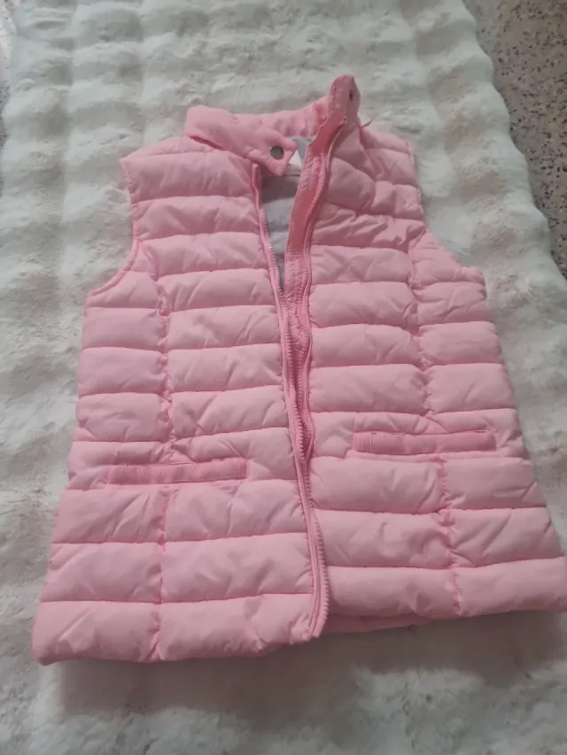 Chaleco acolchado rosa Zara