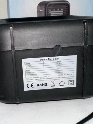 NUEVO Calentador eléctrico 800W portátil