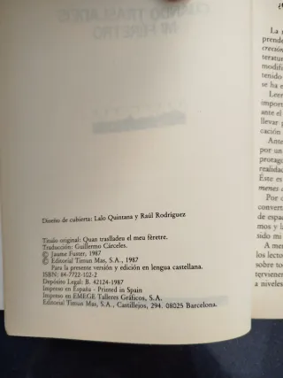 Cuando traslades mi féretro