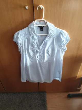 Camisa premamá H&M rayas azules y blancas Talla M