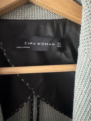 Blazer Zara Mujer Gris Invierno