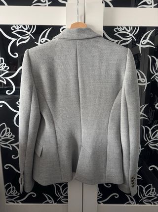 Blazer Zara Mujer Gris Invierno