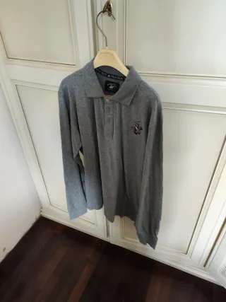 Maglietta Polo Club manica lunga grigia taglia 14