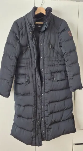 Anorak Zara Plumas Negro Talla L