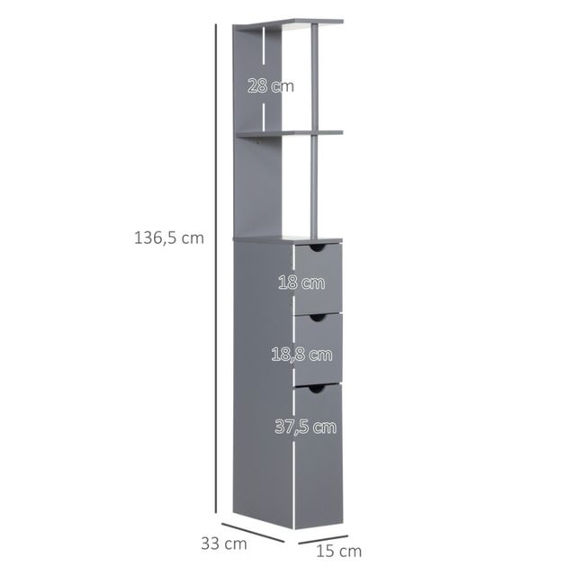 Columna de baño gris