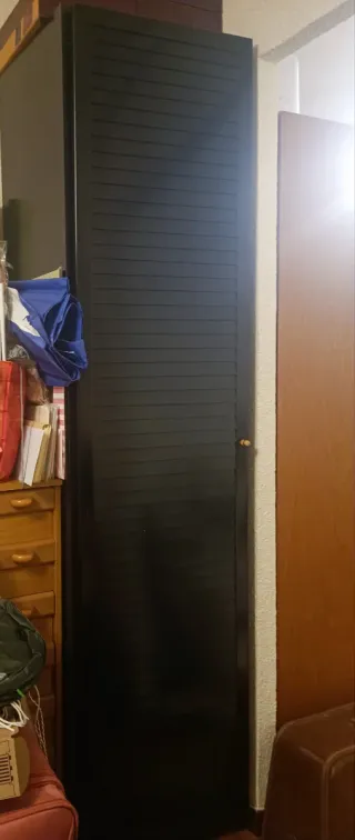 Mueble TV madera y negro