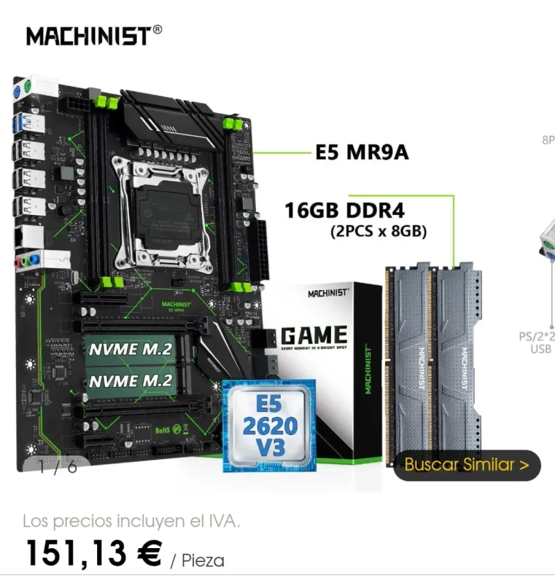 Placa Base MACHINIST E5 MR9A DDR4