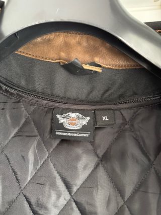 Chaqueta Cuero Harley-Davidson Marrón y Blanca