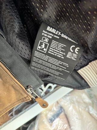 Chaqueta Cuero Harley-Davidson Marrón y Blanca