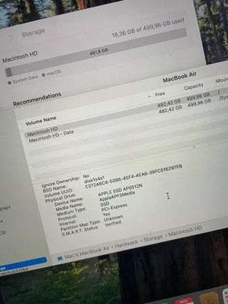 MacBook Air 13” 500 GB SSD i5