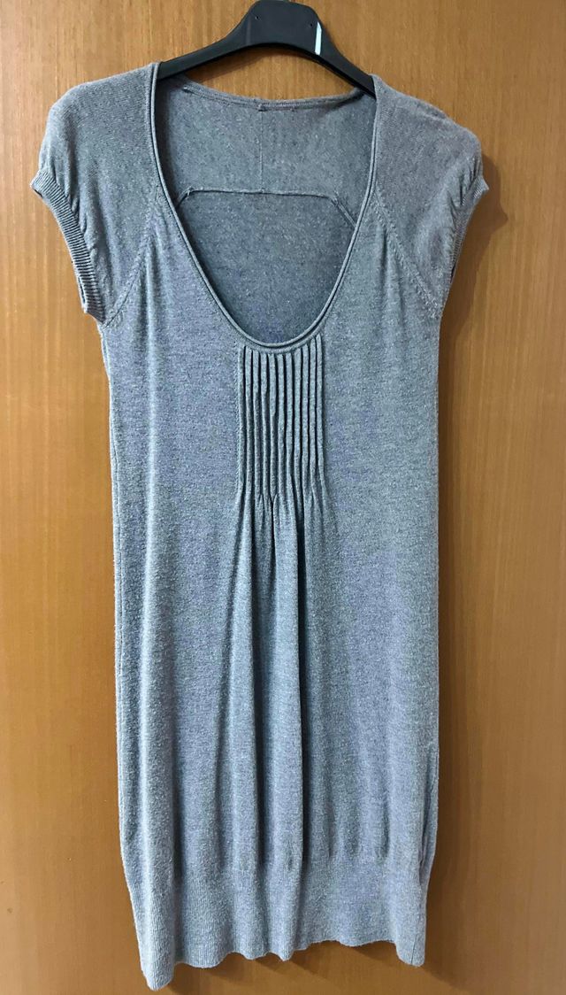 Vestito grigio elasticizzato