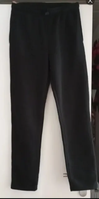 Pantalón chándal afelpado negro