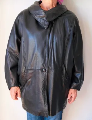 Chaqueta Cuero Vintage Oversize 80s/90s